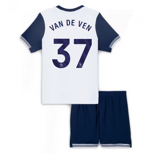 Fotbalové Dres Tottenham Hotspur Micky van de Ven #37 Dětské Domácí 2024-25 Krátký Rukáv (+ trenýrky)